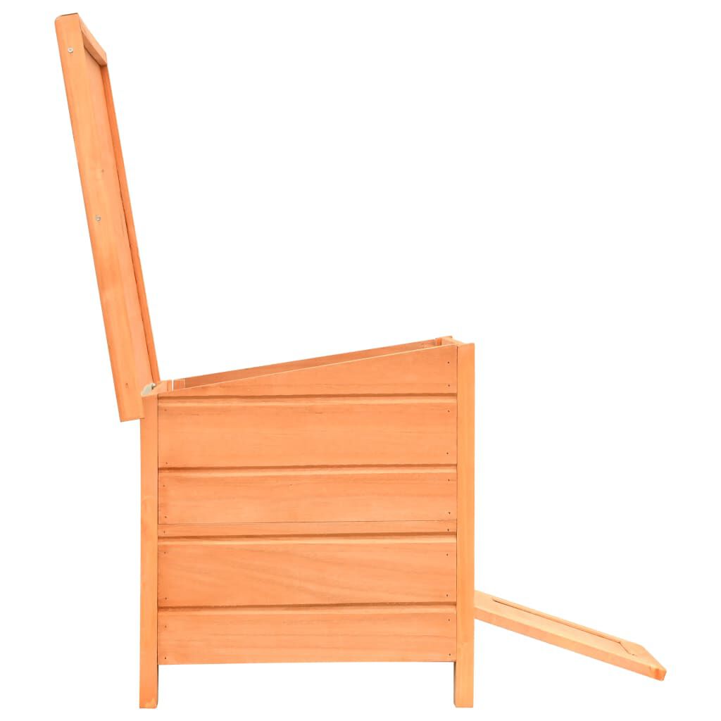 vidaXL منزل قطط خشب صنوبر صلب وخشب تنوب 50×46×43.5 سم