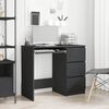 vidaXL مكتب لون أسود 90×45×76 سم خشب صناعي