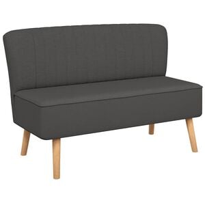 vidaXL أريكة قماش 117&times;55.5&times;77 رمادي داكن
