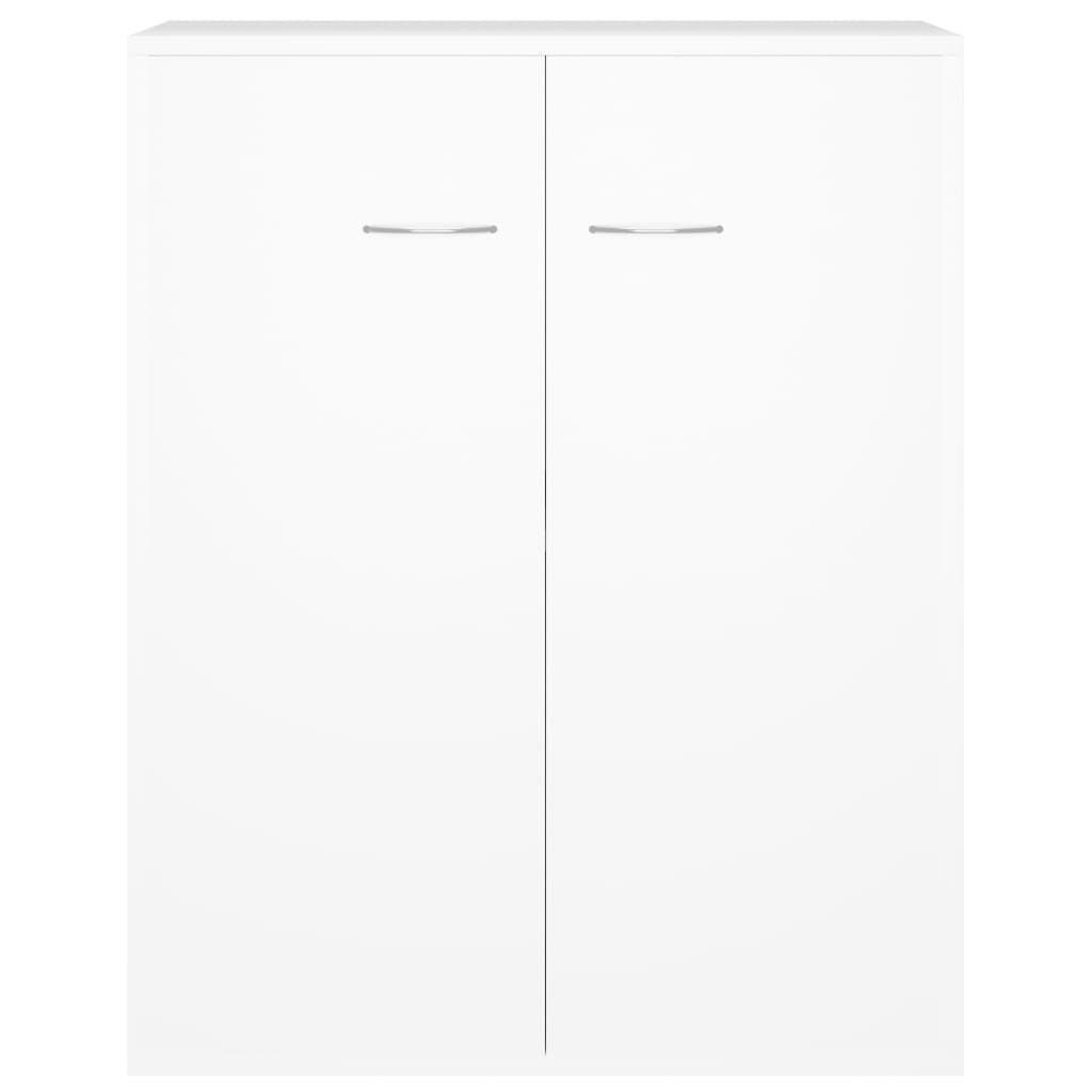 vidaXL خزانة جانبية لون أبيض 60×30×75 سم خشب صناعي