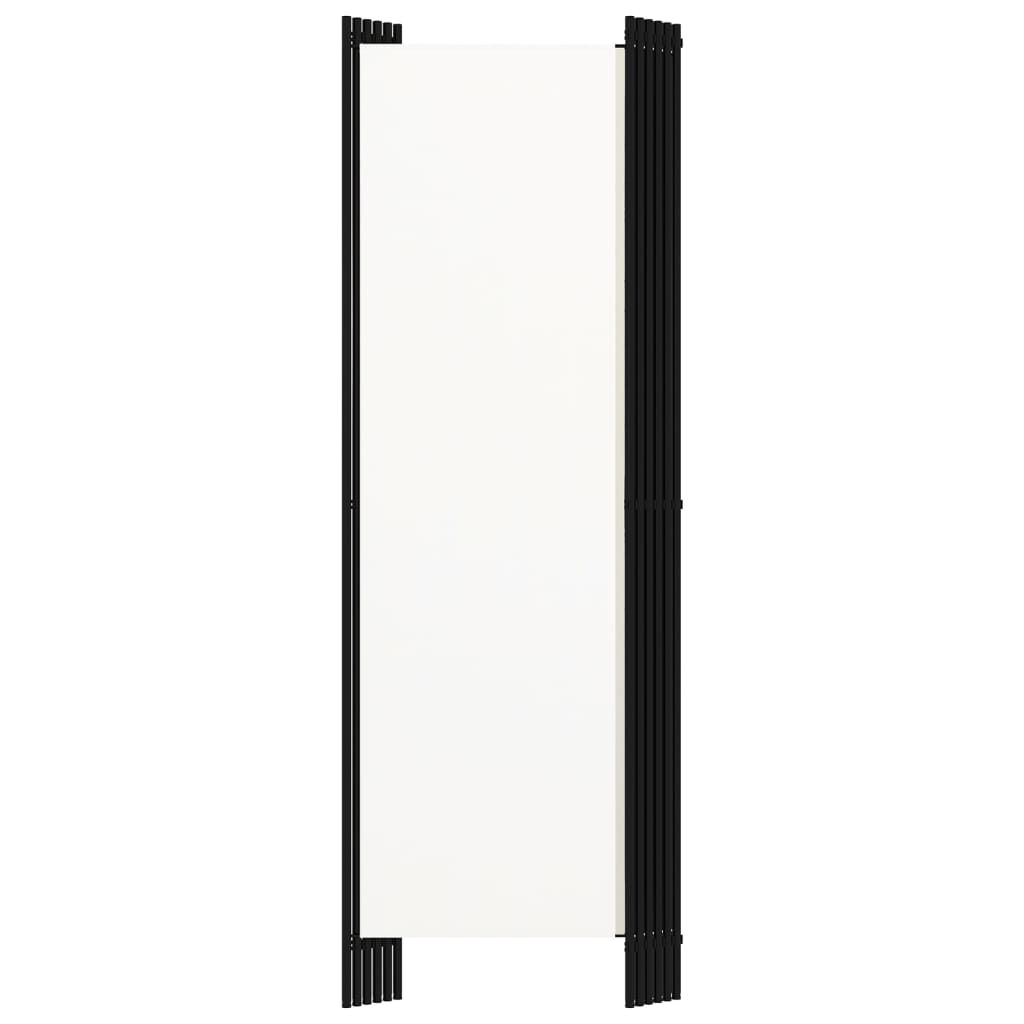 vidaXL مقسم غرف 6 ألواح أبيض 180x300 سم