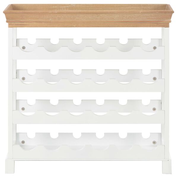 vidaXL خزانة نبيذ أبيض 70×22.5×70.5 سم خشب MDF