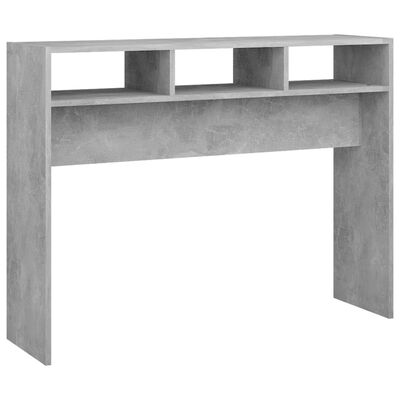 vidaXL طاولة كونسول رمادي أسمنتي 105×30×80 سم خشب صناعي