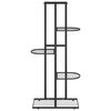 vidaXL عدد 5-طوابق حامل زهور 43×22×98 سم معدن أسود