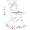 vidaXL كراسي حديقة قابلة للطي 4 ق 47x63x90 سم خشب ساج صلب