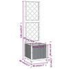 vidaXL حوض حديقة مع تعريشة أزرق رمادي 40×40×136 سم PP