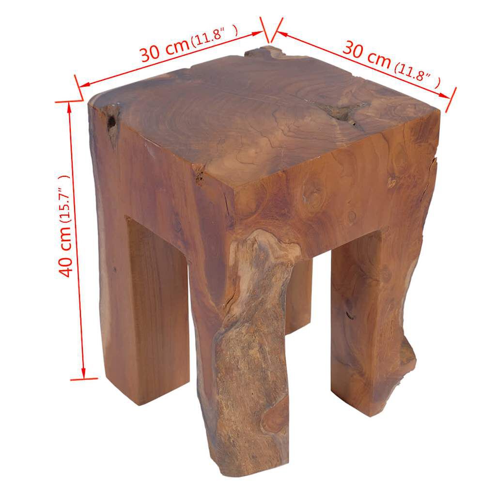 vidaXL مقعد خشب ساج صلب
