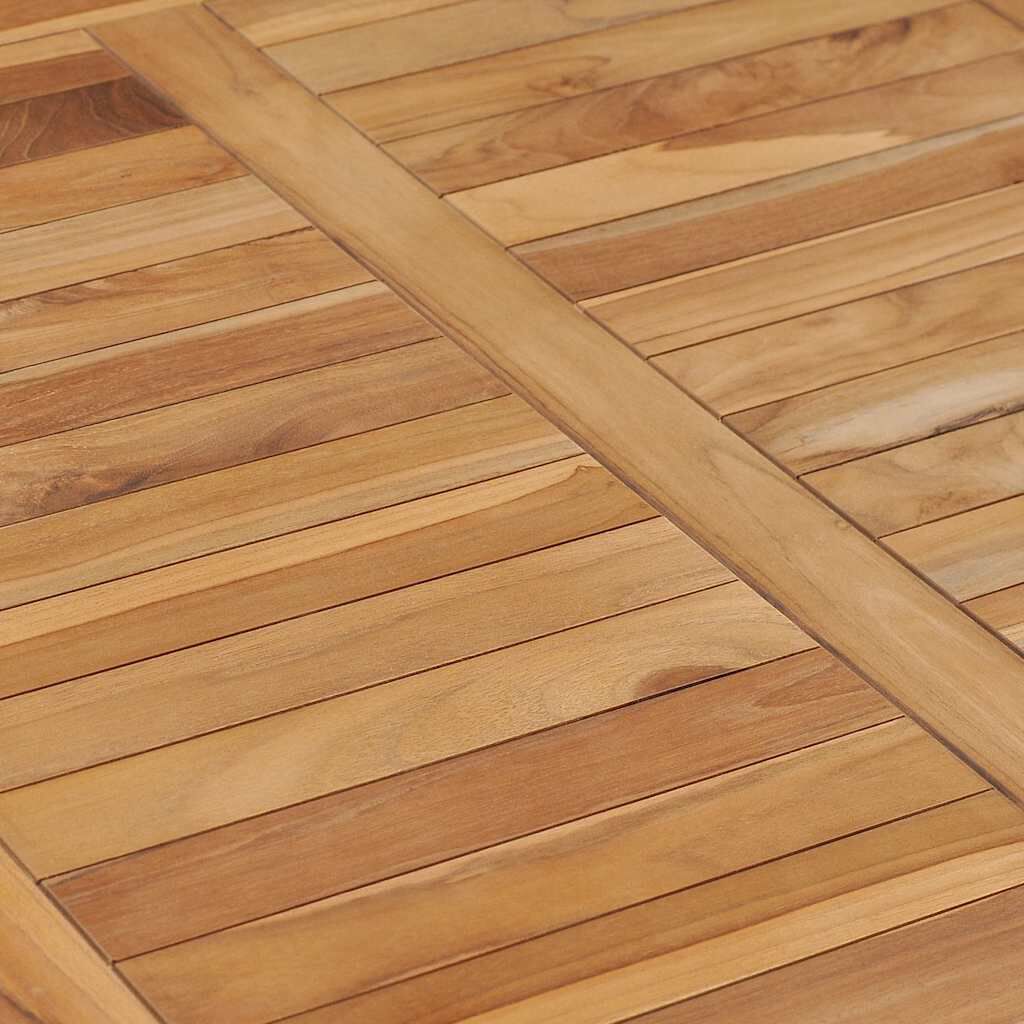 vidaXL طاولة سفرة حديقة 80×80×80 سم خشب ساج صلب
