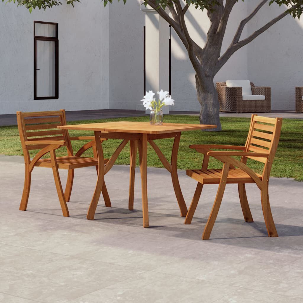 vidaXL طاولة حديقة 85×85×75 سم خشب أكاسيا صلب