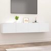 vidaXL خزائن تلفزيون 2ق أبيض 80x30x30 سم خشب صناعي