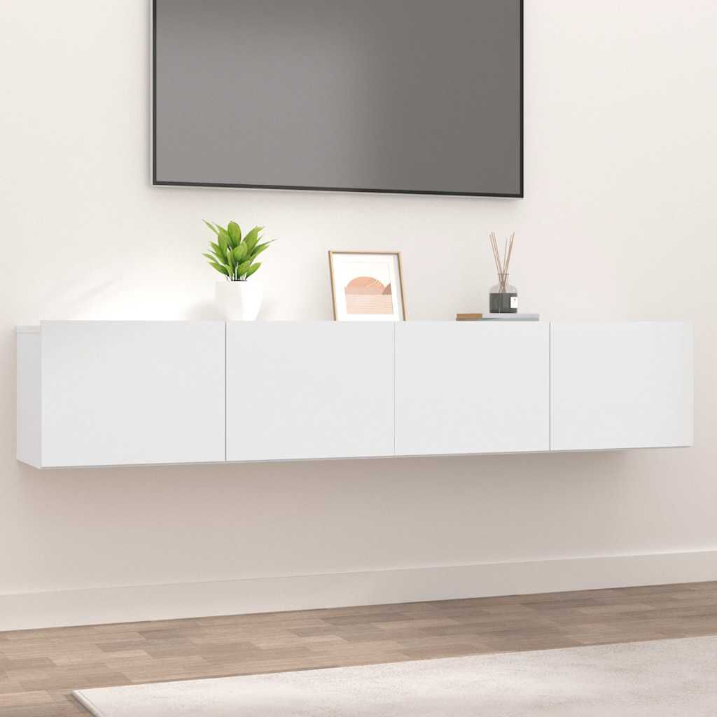 vidaXL خزائن تلفزيون 2ق أبيض 80x30x30 سم خشب صناعي