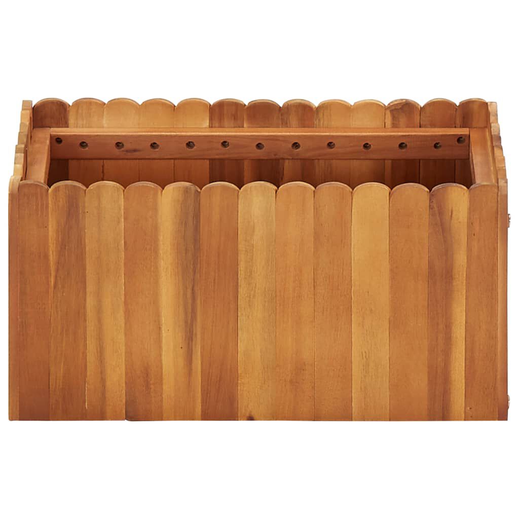 vidaXL حوض حديقة مرتفع 50×30×25 سم خشب أكاسيا صلب