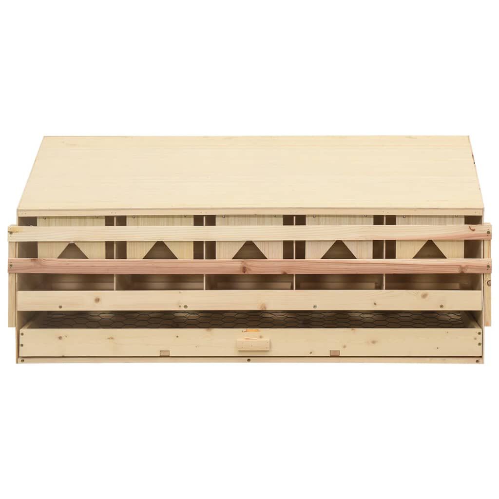 vidaXL عش دجاج 5 حجرات 54x33x117 سم خشب صنوبر صلب