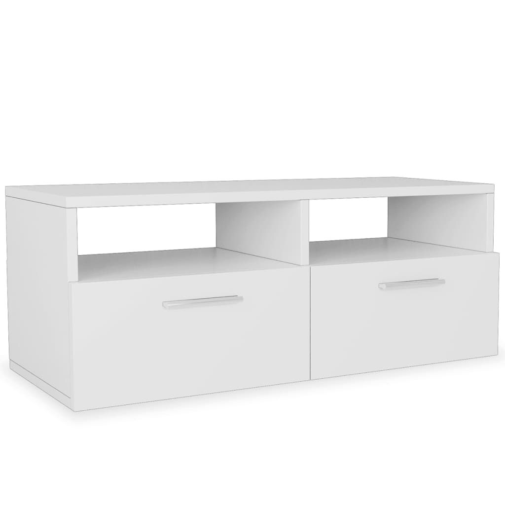 vidaXL خزانة تلفزيون خشب صناعي 36x35x95 سم لون أبيض