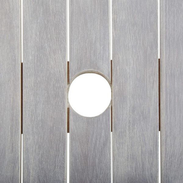 vidaXL عدد 7 قطع طقم سفرة حديقة خشب أكاسيا صلب رمادي