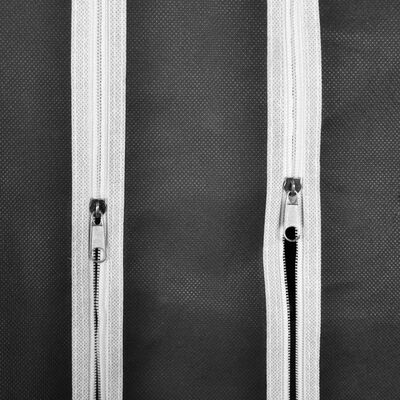 vidaXL خزانة ملابس من القماش مع أقسام وقضبان 45×150×176 سم أسود