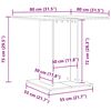 vidaXL طاولة طعام لون أسود 80×80×75 سم خشب صناعي