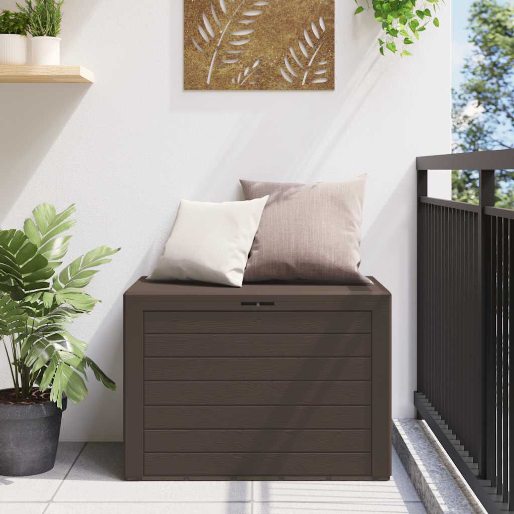 vidaXL صندوق تخزين الحديقة بني 78×44×55 سم