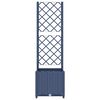 vidaXL حوض حديقة مع تعريشة أزرق رمادي 40×40×136 سم PP