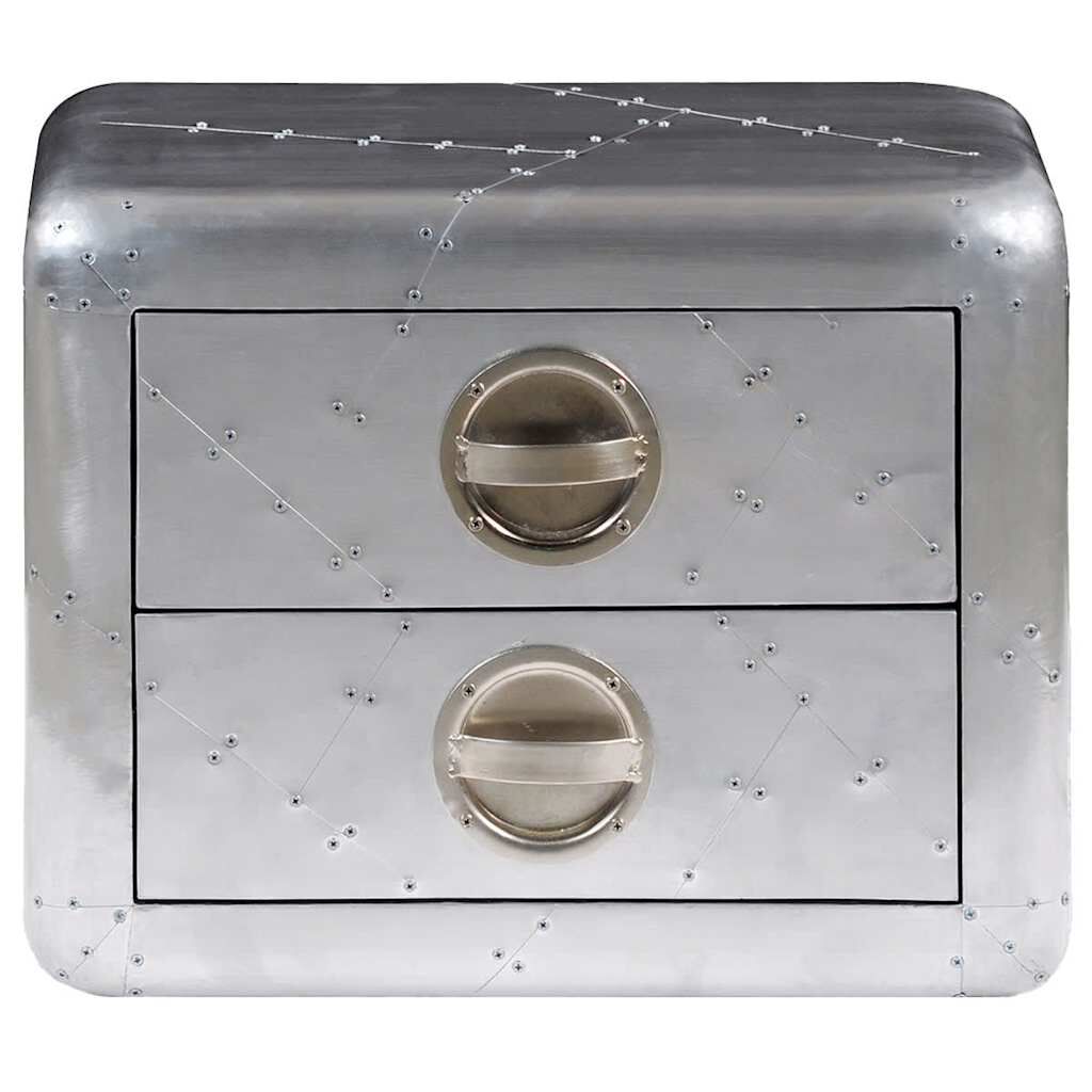 طاولة طرفية vidaXL مع درجين طراز طيار طائرة عتيقة