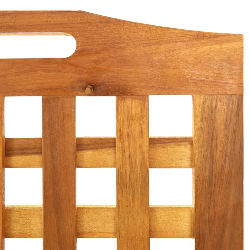 vidaXL مقسم غرفة 4-ألواح 162×2×180 سم خشب أكاسيا صلب