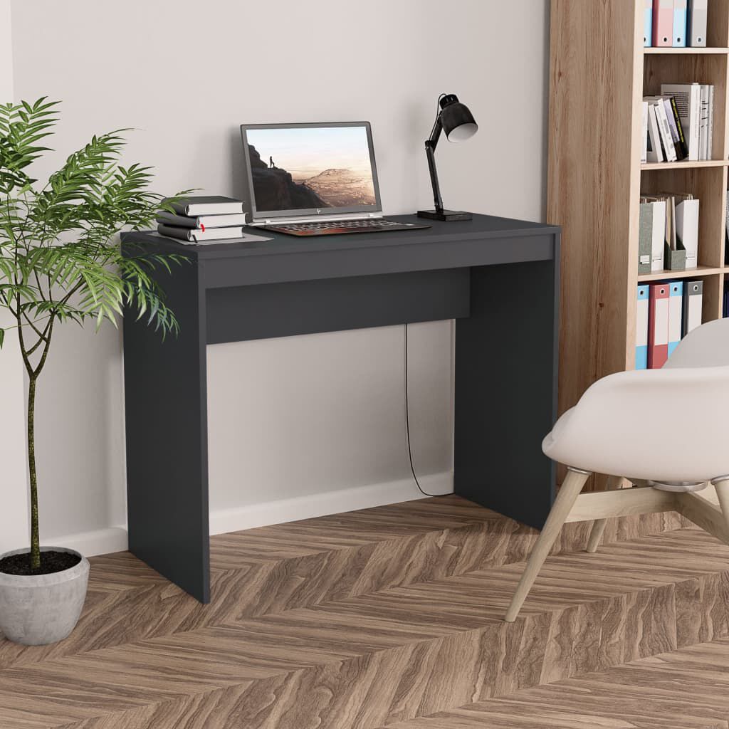 vidaXL مكتب رمادي 90×40×72 سم خشب مضغوط