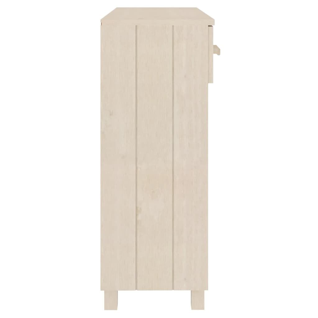 vidaXL طاولة كونسول بني عسلي 90×35×90 سم خشب صنوبر صلب