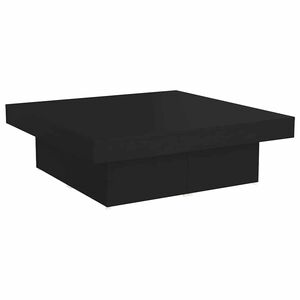 vidaXL طاولة قهوة 28x90x90 سم خشب صناعي أسود