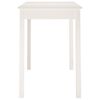 vidaXL طاولة طعام لون أبيض 75x55x110 سم خشب صنوبر صلب