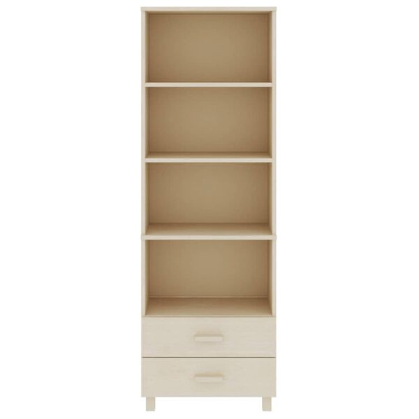 vidaXL خزانة جانبية "HAMAR" بني عسلي 60×35×180 سم خشب صنوبر صلب