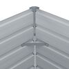 vidaXL حوض حديقة مرتفع 129×129×46 سم فولاذ مجلفن رمادي