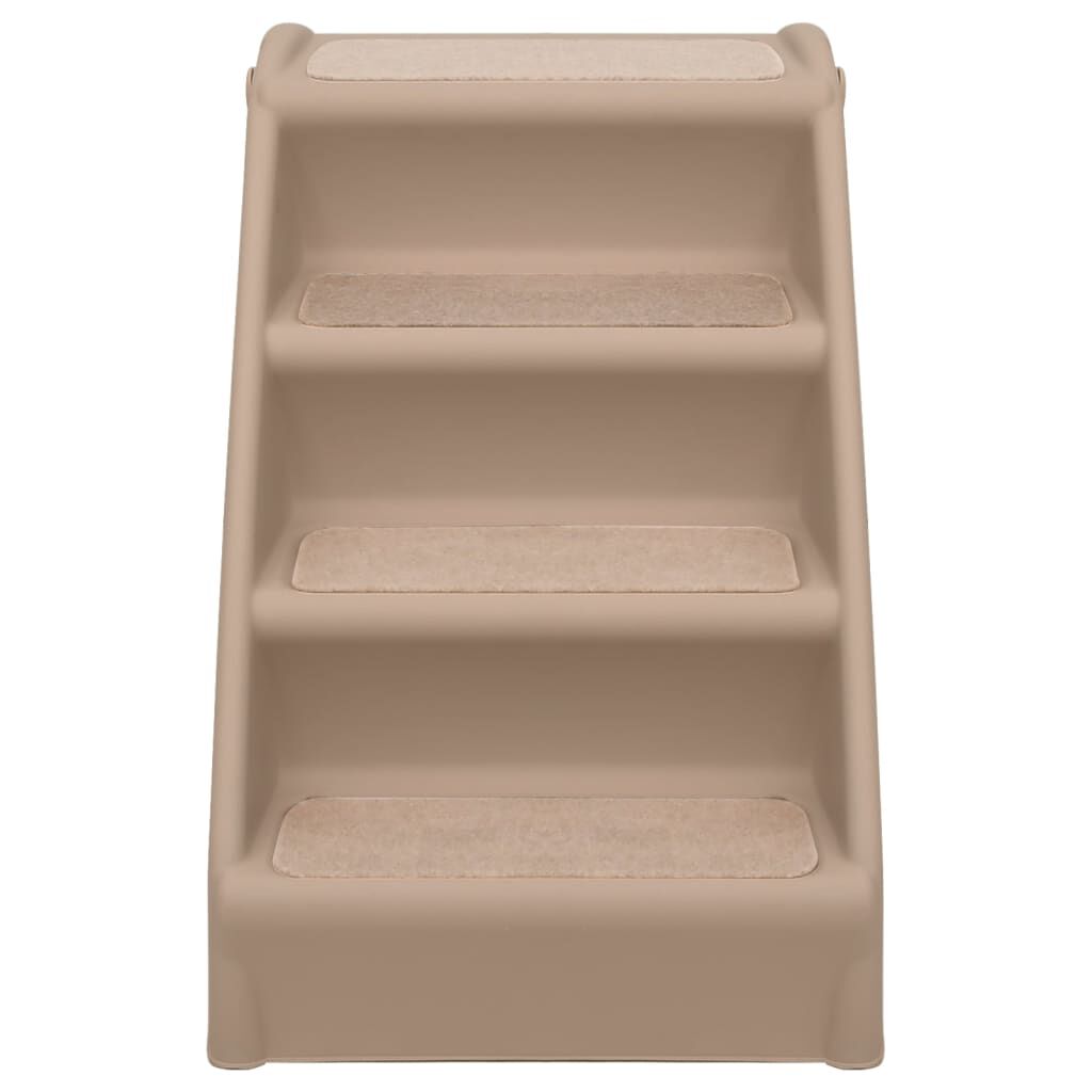 vidaXL سلم كلب قابل للطي بني 62×40×49.5 سم