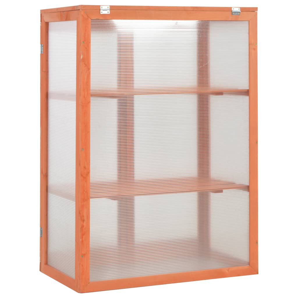 vidaXL دفيئة بيت محمي خشب 109x47x75 سم