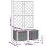vidaXL حوض حديقة مع تعريشة أزرق رمادي 80×40×136 سم PP