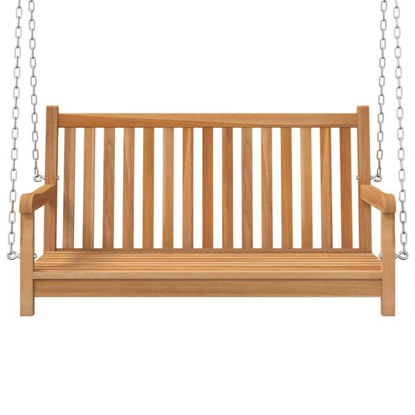 vidaXL بنش متأرجح خشب ساج صلب 114×60×64 سم