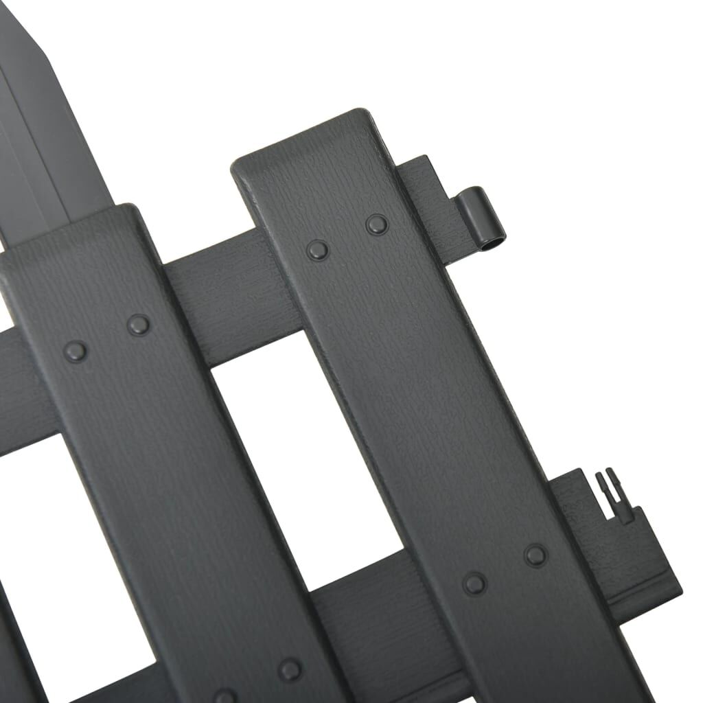 vidaXL حواف عشب 25 ق أنثراسيت 10م بولي بروبيلين (PP)