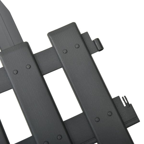 vidaXL حواف عشب 25 ق أنثراسيت 10م بولي بروبيلين (PP)