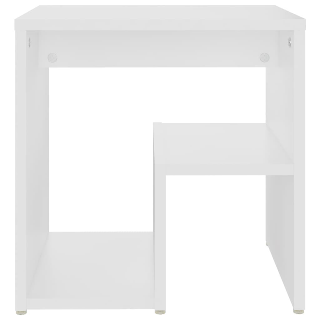vidaXL خزانات سرير 2 ق لون أبيض 40×30×40 سم خشب صناعي