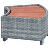 vidaXL سلم حمام سبا رمادي بولي روطان 92×45×25 سم
