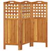 vidaXL مقسم غرفة 3-ألواح 121.5×2×115 سم خشب أكاسيا صلب