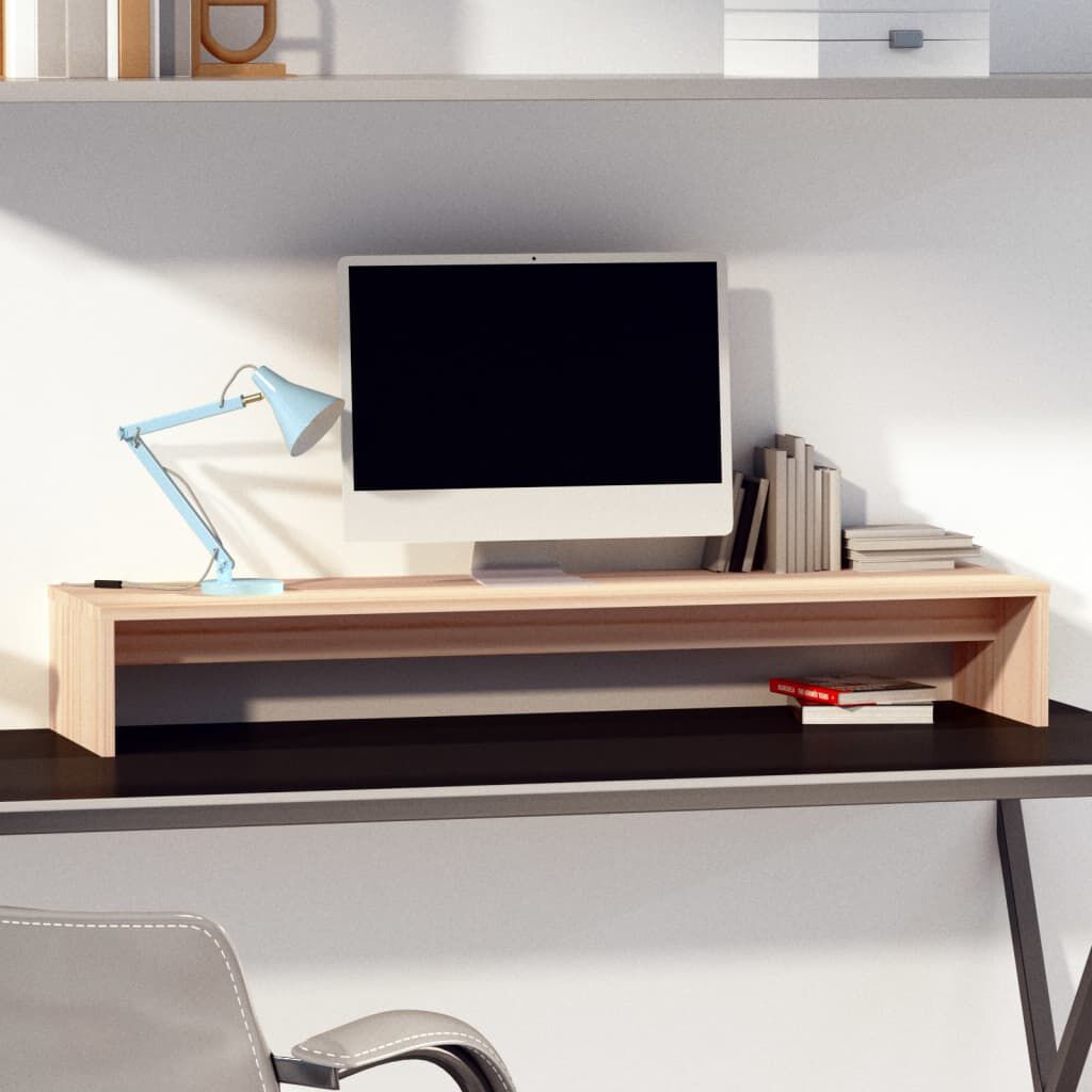 vidaXL حامل شاشة 15x27x100 سم خشب صنوبر صلب