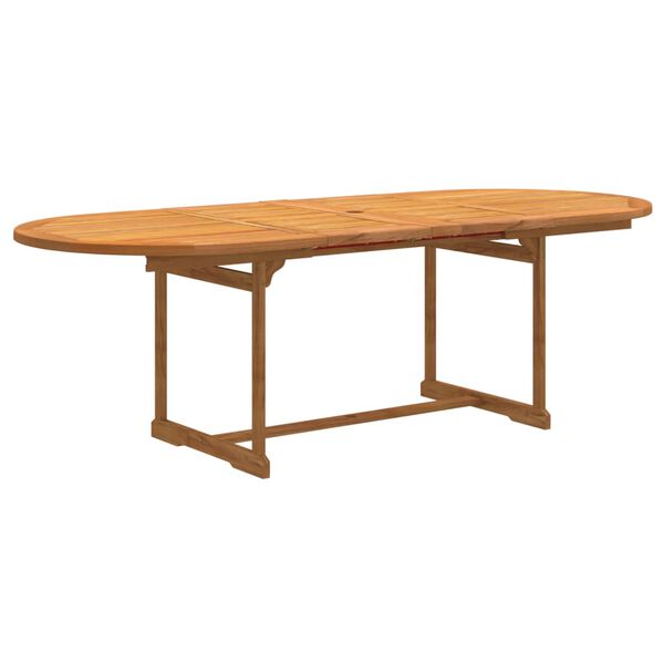 vidaXL طقم سفرة حديقة 7 قطع خشب أكاسيا صلب وتكستيلين