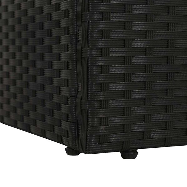 vidaXL سرير حديقة أسود 195×60 سم بولي روطان