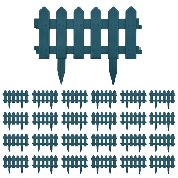 vidaXL حواف عشب 25 ق أخضر 10 م بولي بروبيلين (PP)