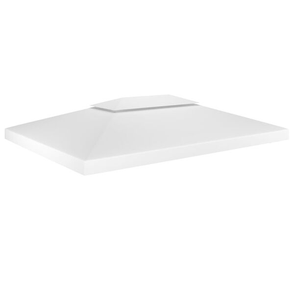 vidaXL غطاء جازيبو علوي ذو طبقتين 310 جرام/م² 4×3 م أبيض