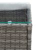 vidaXL طاولة قهوة رمادي 60×40×36 سم بولي روطان