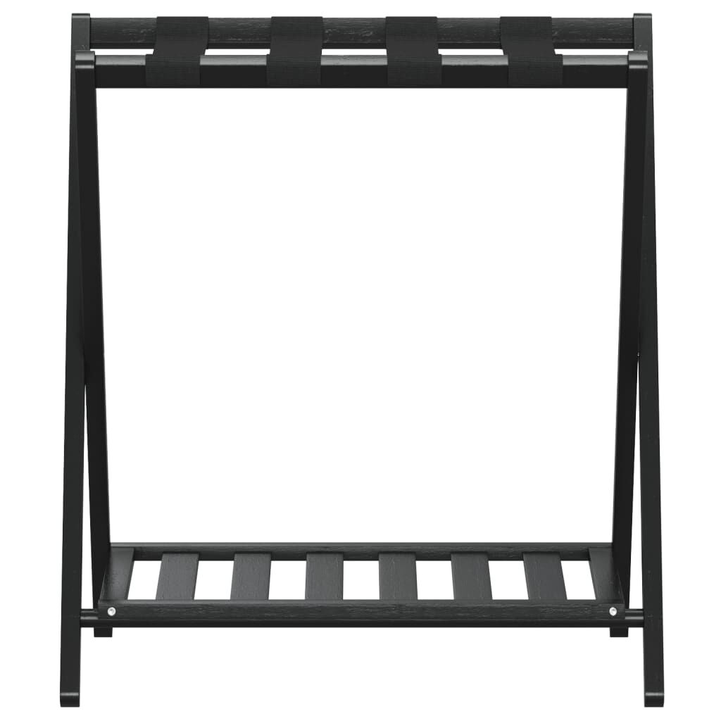 vidaXL حامل أمتعة 58x38x68 سم خيزران أسود