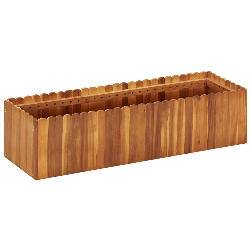 vidaXL حوض حديقة مرتفع 100×30×25 سم خشب أكاسيا صلب