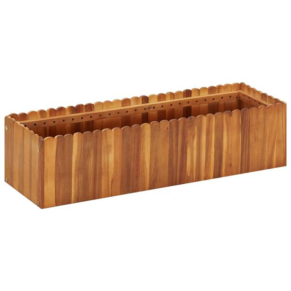 vidaXL حوض حديقة مرتفع 100×30×25 سم خشب أكاسيا صلب