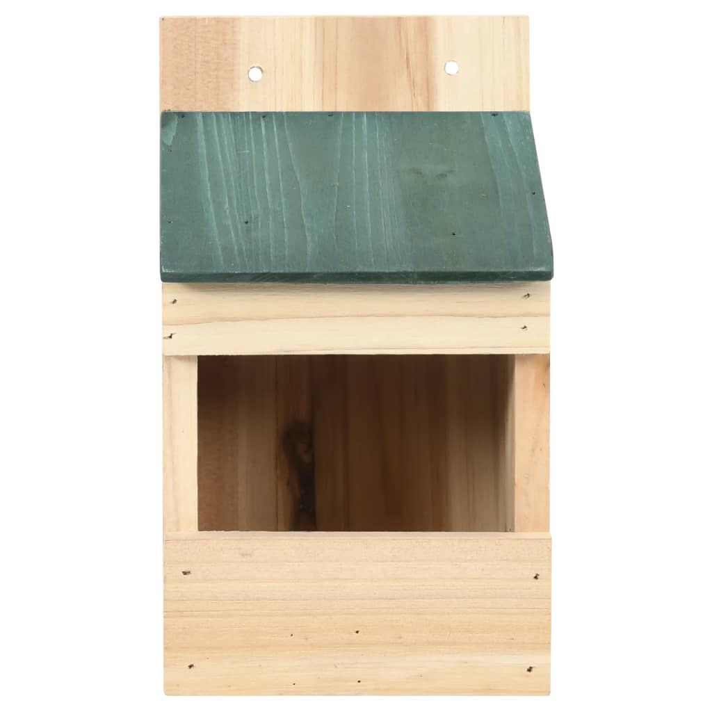 vidaXL بيوت عصافير 4 ق 12×16×20 سم خشب تنوب